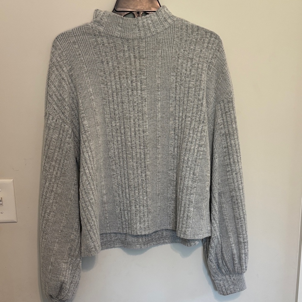 SHEIN Light Gray Turtleneck Sweater